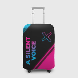 Чехол для чемодана 3D A Silent Voice - neon gradient: надпись, символ