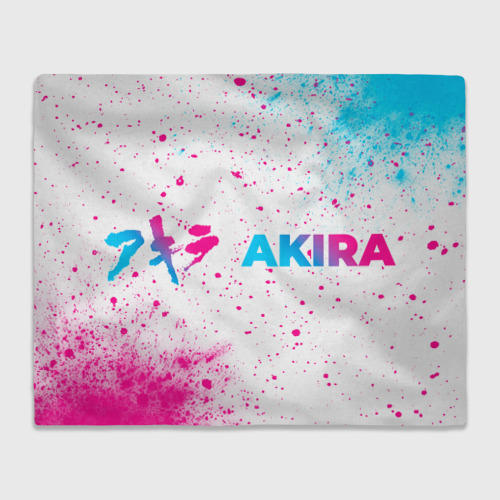 Плед с принтом Akira neon gradient style: надпись и символ, вид спереди №1