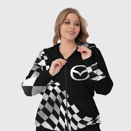 Женский костюм 3D с принтом Mazda racing flag, фото #4