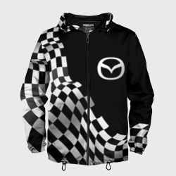 Мужская ветровка 3D Mazda racing flag