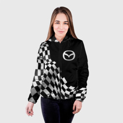 Женская куртка 3D Mazda racing flag - фото 2