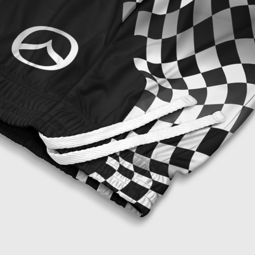 Детские спортивные шорты 3D с принтом Mazda racing flag, фото #4