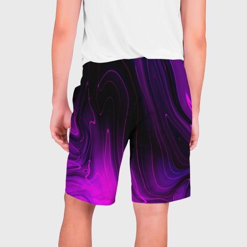 Мужские шорты 3D с принтом Red Hot Chili Peppers violet plasma, вид сзади #1
