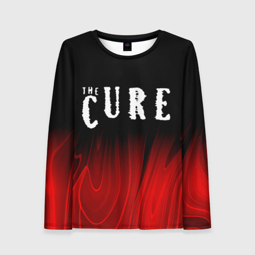 Женский лонгслив 3D The Cure red plasma, цвет 3D печать