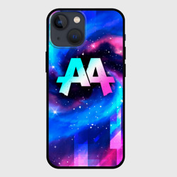 Чехол для iPhone 13 mini Asking Alexandria неоновый космос