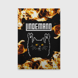 Обложка для автодокументов Lindemann рок кот и огонь