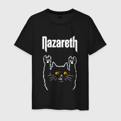 Мужская футболка хлопок Nazareth rock cat