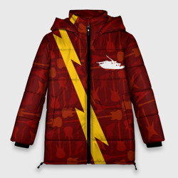 Женская зимняя куртка Oversize Papa Roach гитары и молния
