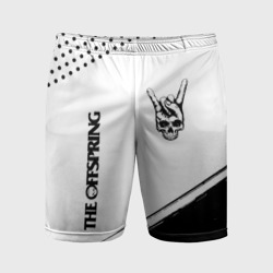 Мужские шорты спортивные The Offspring и рок символ на светлом фоне