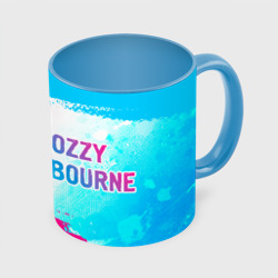 Кружка с полной запечаткой Ozzy Osbourne neon gradient style: надпись и символ