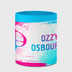 Кружка с полной запечаткой Ozzy Osbourne neon gradient style: надпись и символ - фото 2