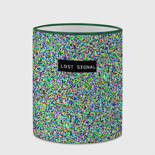 Кружка с полной запечаткой Пиксельные помехи, цвет Кант зеленый - фото 4