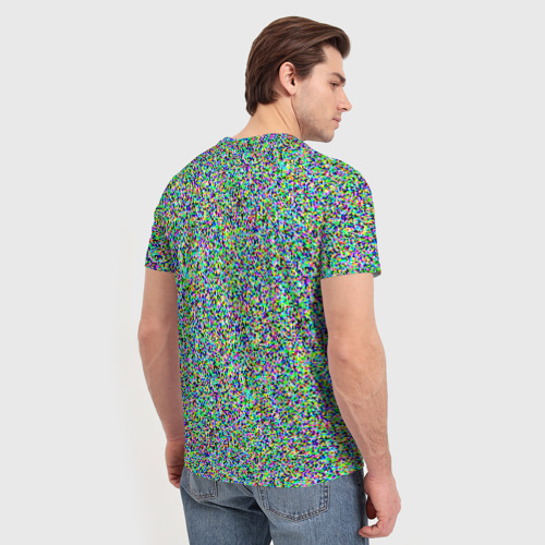 Мужская футболка 3D Пиксельные помехи, цвет 3D печать - фото 4
