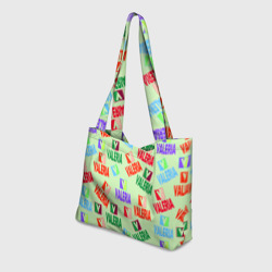 Пляжная сумка 3D Валерия - разноцветный текст - фото 2