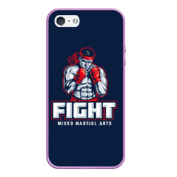 Чехол для iPhone 5/5S матовый Fight ММА