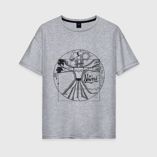 Женская футболка хлопок Oversize с принтом Витрувианский Неверь в худо, вид спереди #2