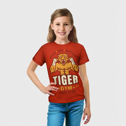 Детская футболка 3D Tiger - боец, цвет 3D печать - фото 5