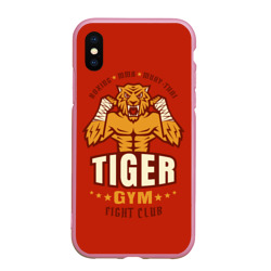 Чехол для iPhone XS Max матовый Tiger - боец