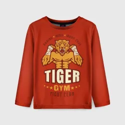 Детский лонгслив 3D Tiger - боец