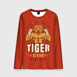 Мужской лонгслив 3D Tiger - боец