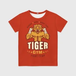 Детская футболка 3D Tiger - боец