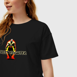 Женская футболка хлопок Oversize Street Fighter - фото 2
