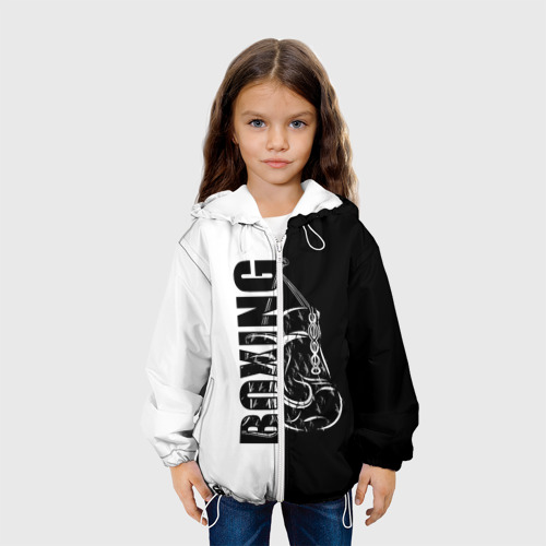 Детская куртка 3D Boxing чёрно-белое, цвет белый - фото 4