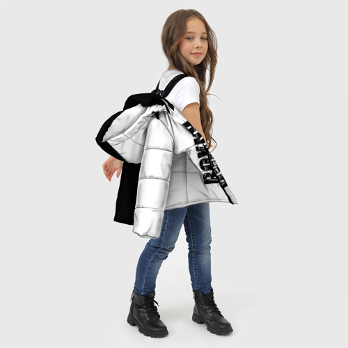 Зимняя куртка для девочек 3D Boxing чёрно-белое, цвет черный - фото 6