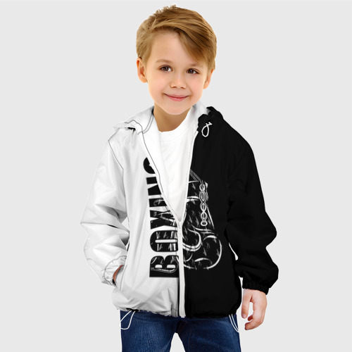 Детская куртка 3D Boxing чёрно-белое, цвет белый - фото 3