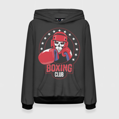 Женская толстовка 3D Boxing club - боксёр, цвет 3D печать