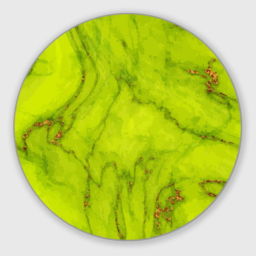 Круглый коврик для мышки Abstraction green marble