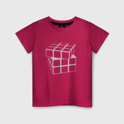 Детская футболка хлопок Бесцветный кубик рубика