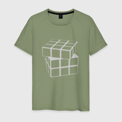 Бесцветный кубик рубика – Мужская футболка хлопок с принтом купить со скидкой в -20%