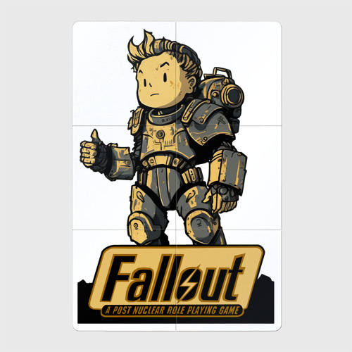 Магнитный плакат 2Х3 Vault boy in armor