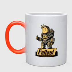 Кружка хамелеон Vault boy in armor