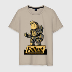 Мужская футболка хлопок Vault boy in armor