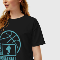 Женская футболка хлопок Oversize Denver Basket - фото 2