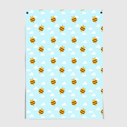 Постер Паттерн облака и пчелы