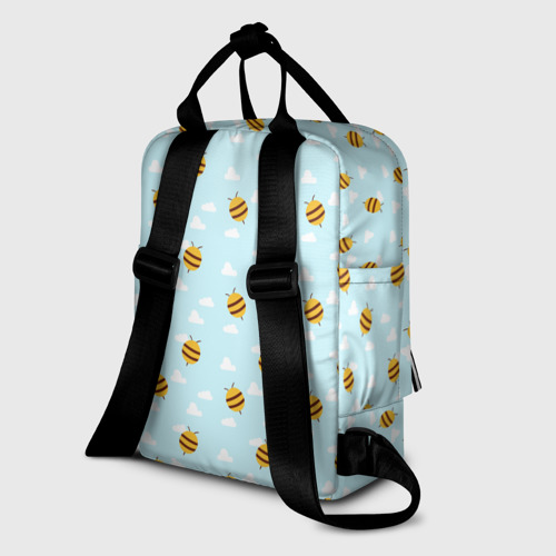 Женский рюкзак 3D Паттерн облака и пчелы - фото 5