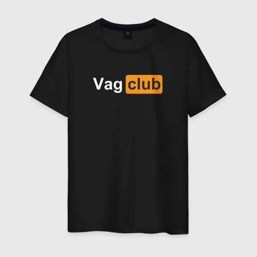 Мужская футболка хлопок Vag club, цвет черный