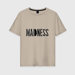 Женская футболка хлопок Oversize Madness безумие