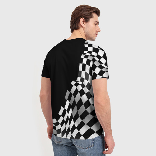 Мужская футболка 3D Infiniti racing flag, цвет 3D печать - фото 4