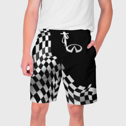 Мужские шорты 3D Infiniti racing flag