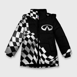 Зимняя куртка для девочек 3D Infiniti racing flag