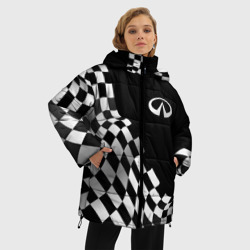 Женская зимняя куртка Oversize Infiniti racing flag - фото 2