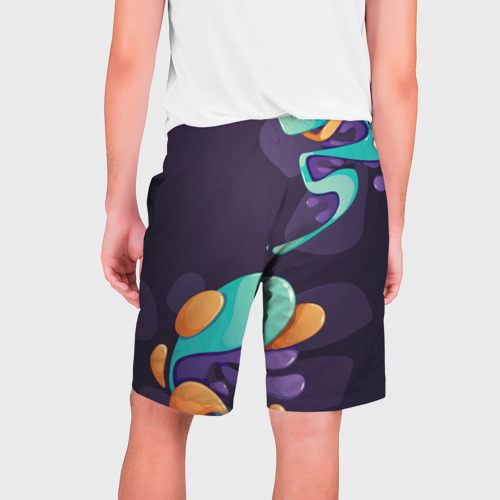Мужские шорты 3D с принтом Valorant graffity splash, вид сзади #1
