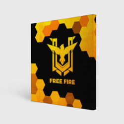 Холст квадратный Free Fire - gold gradient