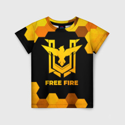 Детская футболка 3D Free Fire - gold gradient