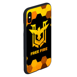 Чехол для iPhone XS Max матовый Free Fire - gold gradient - фото 2