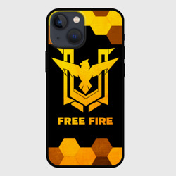 Чехол для iPhone 13 mini Free Fire - gold gradient
